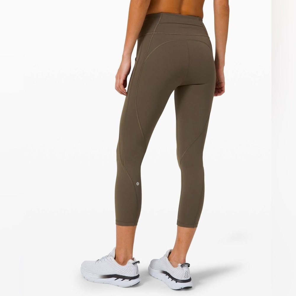 Lululemon Olive Green Cropped Leggings size 4